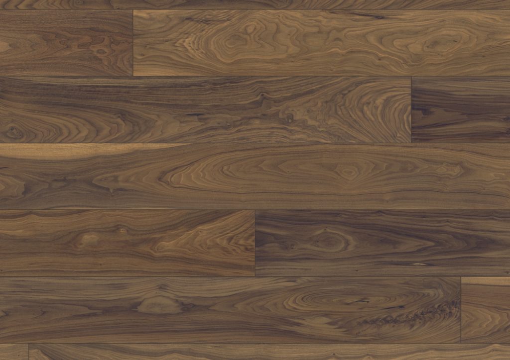 B11 Nussbaum dunkelbraun Lange Landhausdiele - Holzböden, Parkett